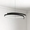 Milagro Lighting LED-hengelampe Lorenzo, metall, svart, 4.000 K| Pendellamper