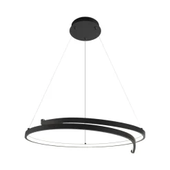 Milagro Lighting LED-hengelampe Lorenzo, metall, svart, 4.000 K| Pendellamper