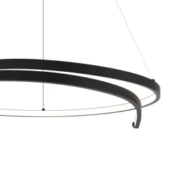 Milagro Lighting LED-hengelampe Lorenzo, metall, svart, 4.000 K| Pendellamper