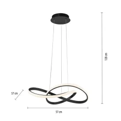 JUST LIGHT. GmbH LED-hengelampe Maria, 3-trinns dimbar, svart Online