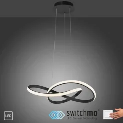 JUST LIGHT. GmbH LED-hengelampe Maria, 3-trinns dimbar, svart Online