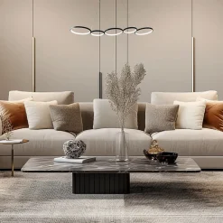 Milagro Lighting LED-hengelampe Olympia, metall, svart, 4.000 K New