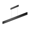 Linea Light LED-hengelampe Satori, lengde 114,4 cm, svart, 2700 K aluminium| Kontorbelysning