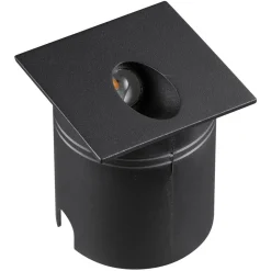 Mantra Iluminación LED-innfellingslampe Aspen IP65, kantet, svart| Kommersiell Utebelysning|Vegglamper Utendørs