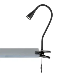 FH Lighting LED-klemmelampe Nox, svart