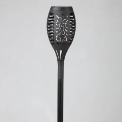 Globo LED-lampe med jordspyd 33536-3, fakkel, svart, sett med 3 stk| Dekorasjonsbelysning|Solcellelamper