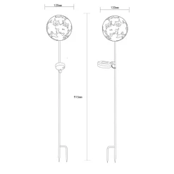 Globo LED-lampe med jordspyd 36747, globus, rustbrun, metall Sale