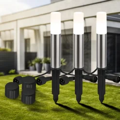 Briloner LED-lampe med jordspyd 3926032 12V 3x utvidelse stål Ø 4cm Discount