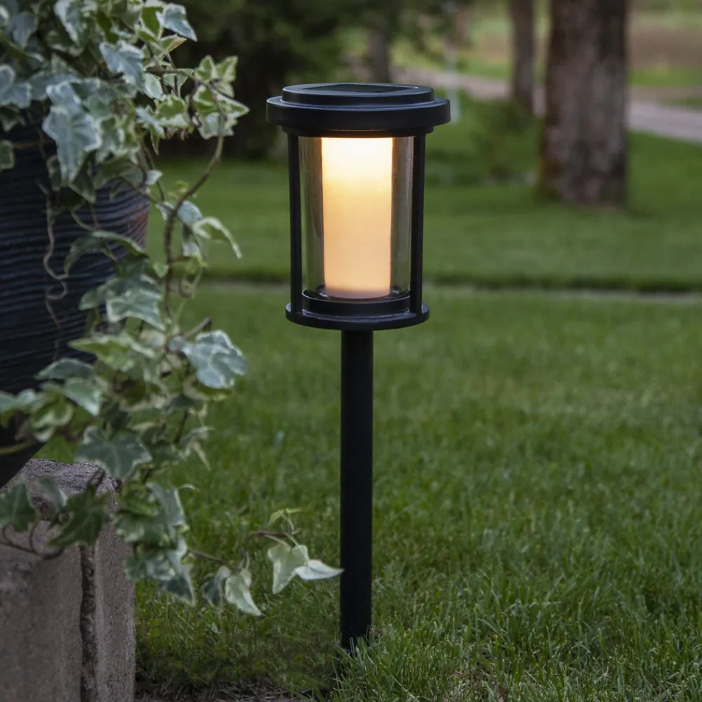 STAR TRADING LED-lampe med jordspyd Alippa, svart, høyde 44 cm metall Best