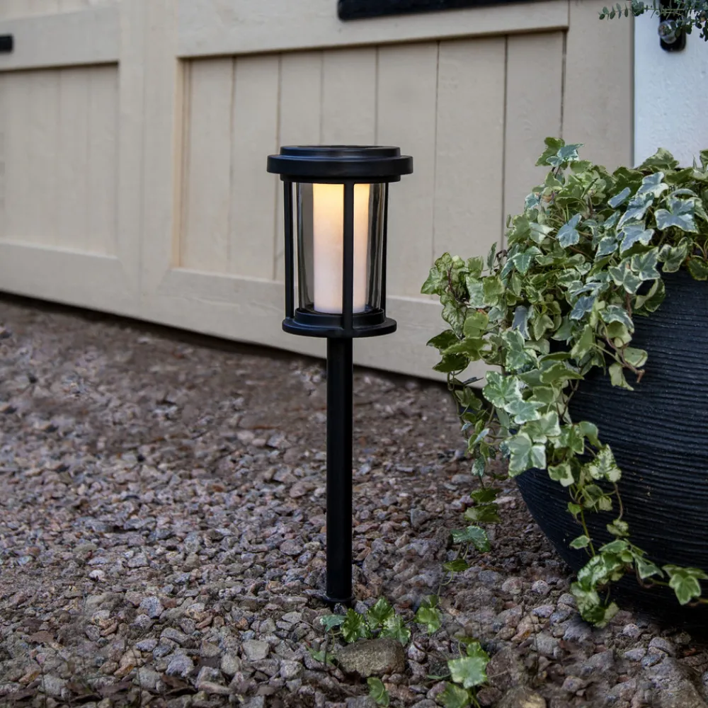 STAR TRADING LED-lampe med jordspyd Alippa, svart, høyde 44 cm metall Best