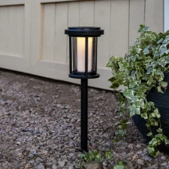 STAR TRADING LED-lampe med jordspyd Alippa, svart, høyde 44 cm metall Best