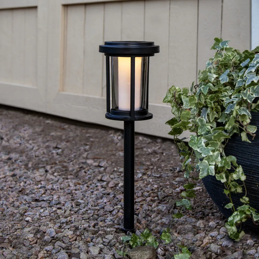 STAR TRADING LED-lampe med jordspyd Alippa, svart, høyde 44 cm metall Best