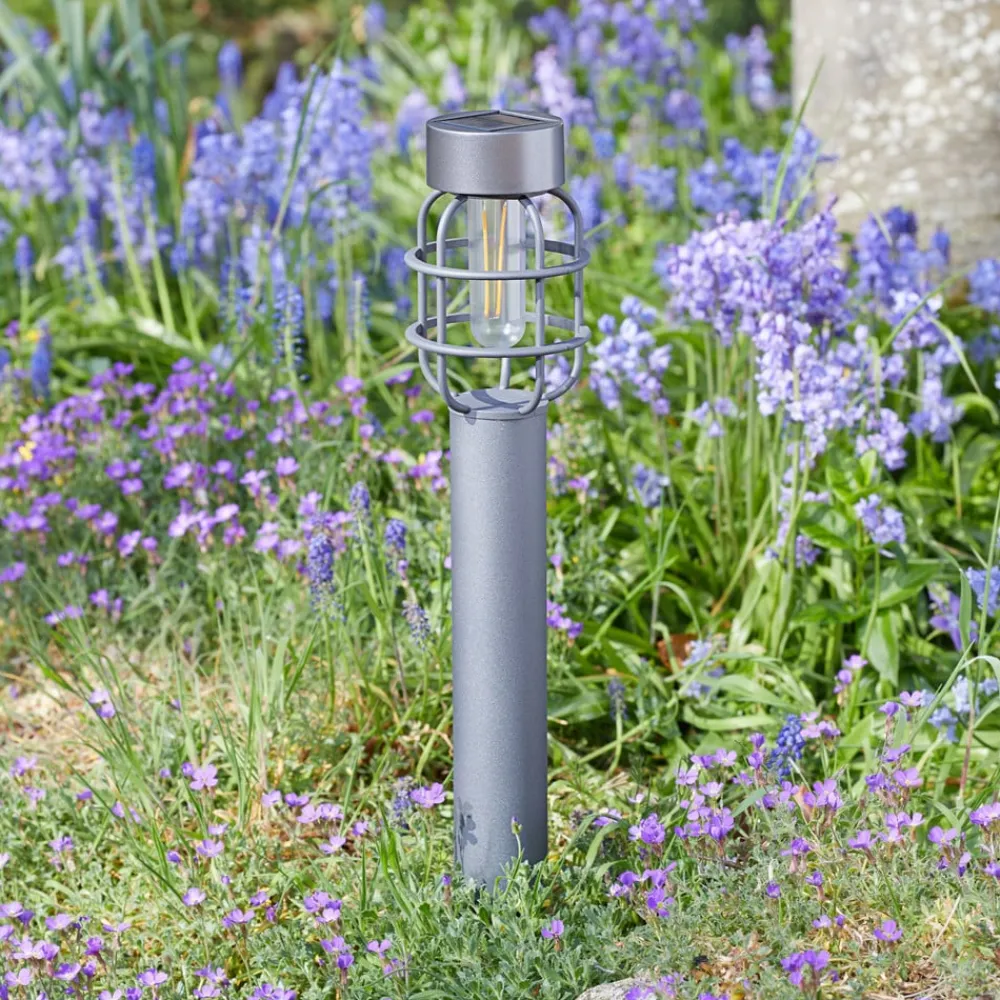 SMART GARDEN LED-lampe med jordspyd Anglia, sett med 2, antrasitt, IP44| Solcellelamper|Utespotter