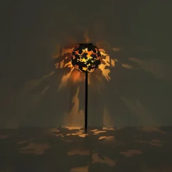 Globo LED-lampe med jordspyd 36748S, globus, sølv, metall| Solcellelamper