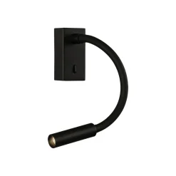 ACB ILUMINACIÓN LED-leselampe Cio, bryter, flexarm, 930, svart Sale