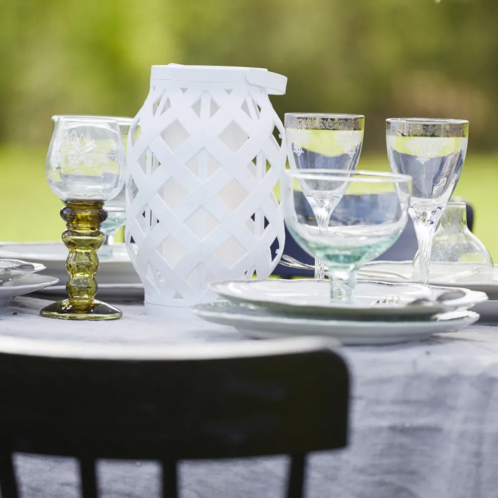 STAR TRADING LED-lykt Flame Lantern, hvit, høyde 23 cm Outlet