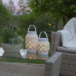 STAR TRADING LED-lykt Flame Lantern, hvit, høyde 23 cm Outlet