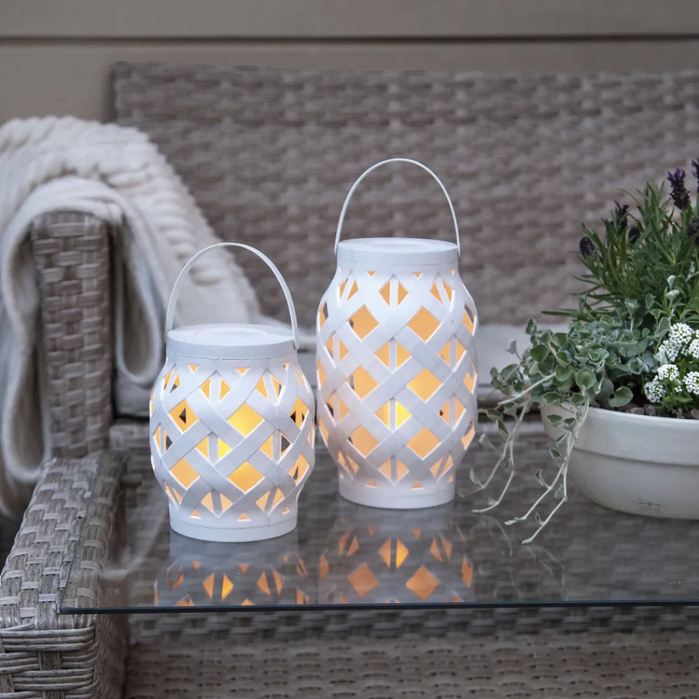STAR TRADING LED-lykt Flame Lantern, hvit, høyde 23 cm Outlet