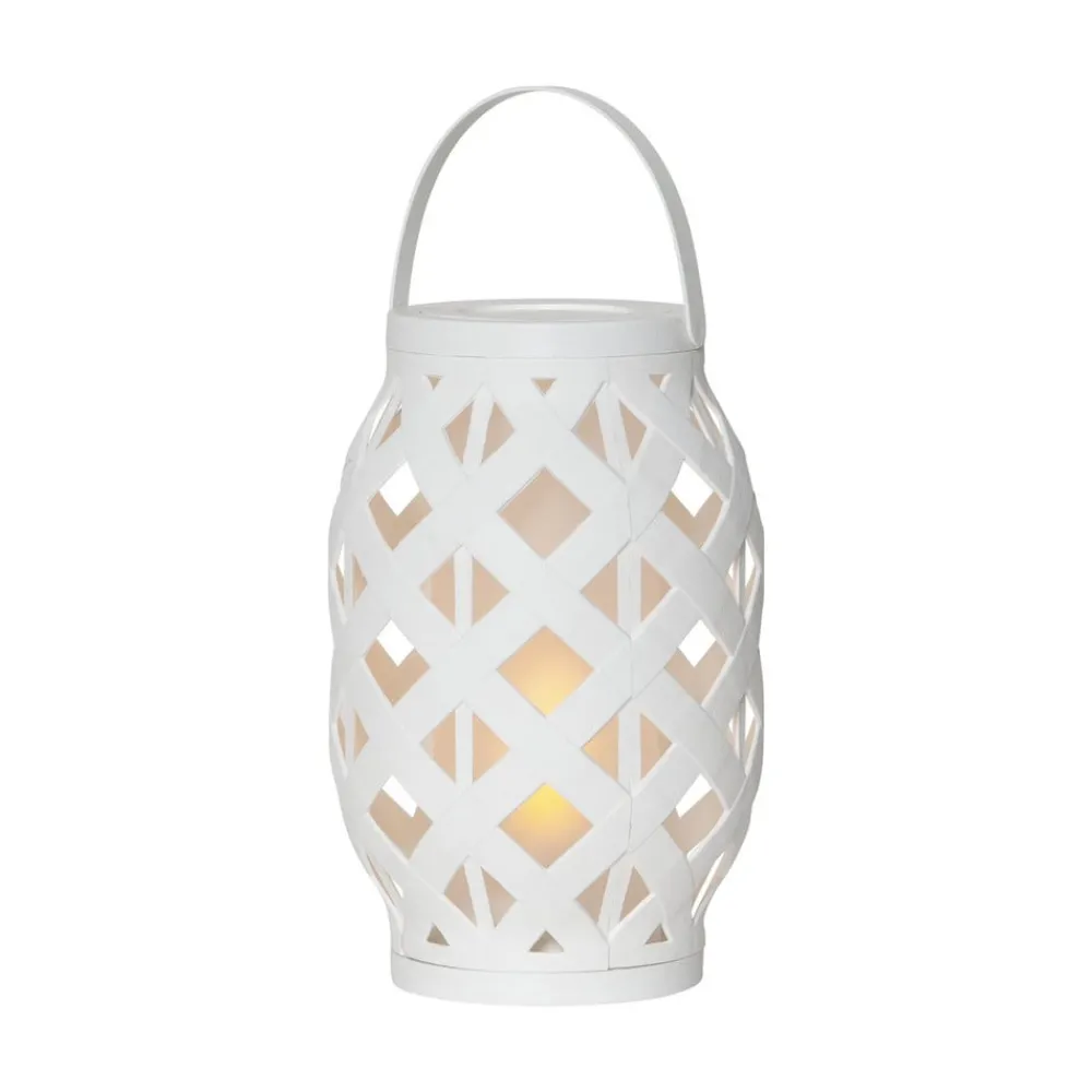 STAR TRADING LED-lykt Flame Lantern, hvit, høyde 23 cm Outlet