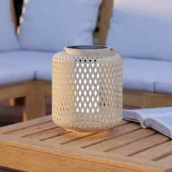 EGLO LED-lykt Marliano, lys tre, tre| Dekorasjonsbelysning|Solcellelamper