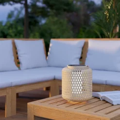 EGLO LED-lykt Marliano, lys tre, tre| Dekorasjonsbelysning|Solcellelamper