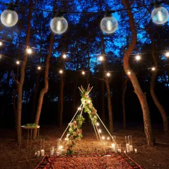 Näve LED-lyslenke CADENA, 2.500 K, svart, 10 lyskilder, 10 m| Dekorasjonsbelysning|Solcellelamper