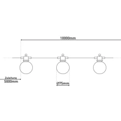 Näve LED-lyslenke CADENA, 2.500 K, svart, 10 lyskilder, 10 m| Dekorasjonsbelysning|Solcellelamper