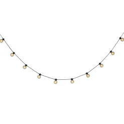 Näve LED-lyslenke CADENA, 2.500 K, svart, 10 lyskilder, 10 m| Dekorasjonsbelysning|Solcellelamper