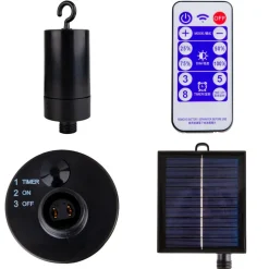 Näve LED-lyslenke CADENA, 2.500 K, svart, 10 lyskilder, 10 m| Dekorasjonsbelysning|Solcellelamper