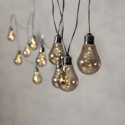 STAR TRADING LED-lyslenke Glow, ti lyskilder, røykgrå Outlet