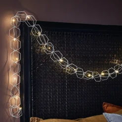 Markslöjd LED-lyslenke Serve, 20 lyskilder, sølv New