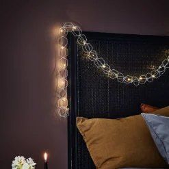 Markslöjd LED-lyslenke Serve, 20 lyskilder, sølv New