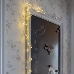 STAR TRADING LED-lyslenker Dew Drop Flower, sølv, 140 cm, batteri Online