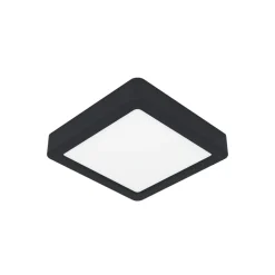 EGLO LED-panel for utenpåliggende montering Fueva 5 IP20 830 svart 16x16cm Best