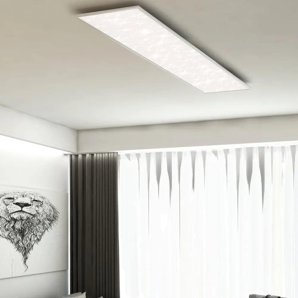 Briloner LED-panel Pallas, hvit, dimbar, CCT, 119,5x29,5 cm| Butikkbelysning