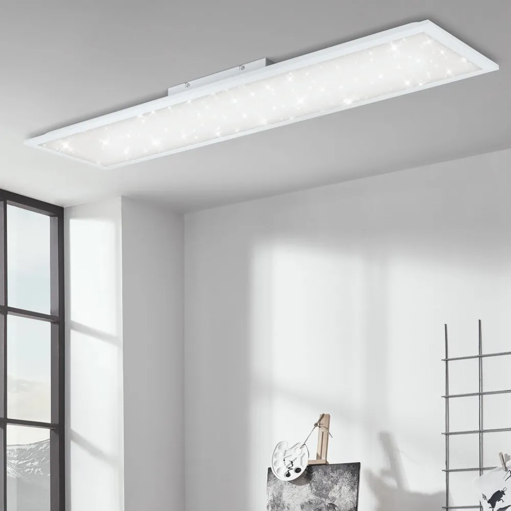 Briloner LED-panel Pallas, hvit, dimbar, CCT, 119,5x29,5 cm| Butikkbelysning