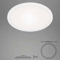 Briloner LED-panel Piatto CCT fjernkontroll, rund, hvit| Butikkbelysning