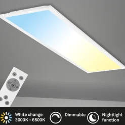 Briloner LED-panel Piatto CCT fjernkontroll, 100 x 25, hvit Outlet