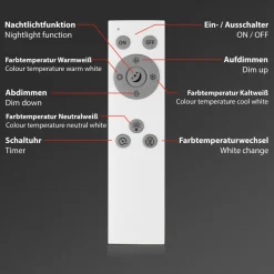 Briloner LED-panel Piatto CCT fjernkontroll, 100 x 25, hvit Outlet