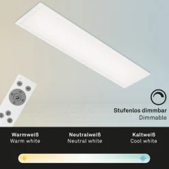 Briloner LED-panel Piatto CCT fjernkontroll, 100 x 25, hvit Outlet