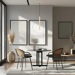 Argon LED-pendellampe Rulo, gull, Ø 3,2 cm, stål, 3000 K Online