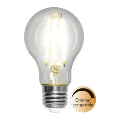 STAR TRADING LED-pære, E27, 8 W, klar, glødetråd, 4000 K, dimbar| Dimbar Led-Pære|Dimbar Led-Pære
