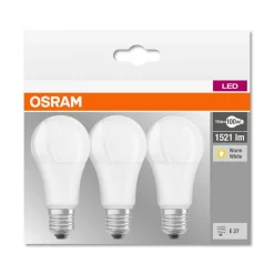 OSRAM LED-pære E27 14 W, varmhvit, 3-pakk| E27 Pærer|Led-Pærer