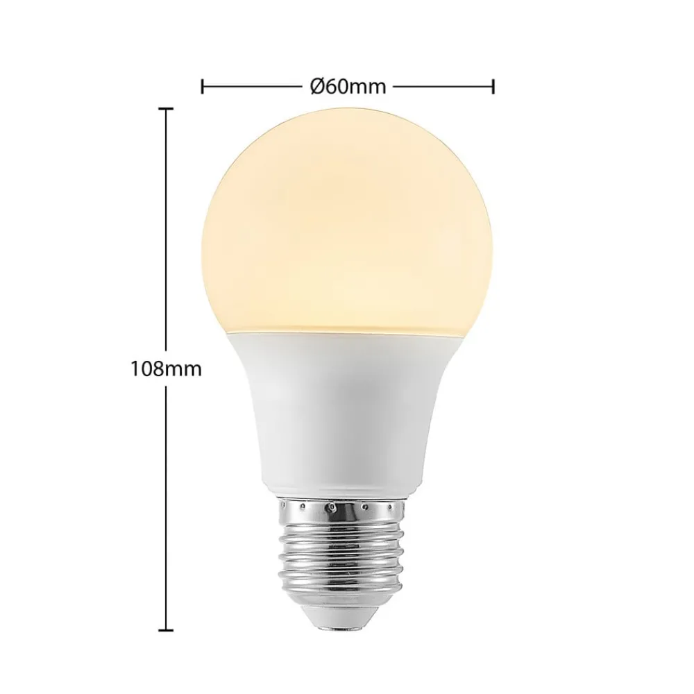 Arcchio LED-pære E27 A60 8W 3 000 K opal 6 stk Clearance
