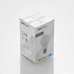 Arcchio LED-pære E27 A60 8W 3 000 K opal 6 stk Clearance