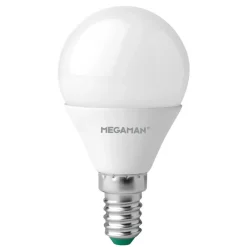 MEGAMAN LED-pære E14 dråpe 4,9W, opal, varmhvit| E14 Pærer