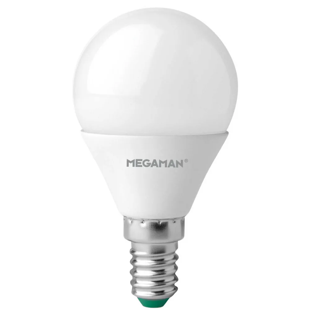 MEGAMAN LED-pære E14 dråpe 4,9W, opal, varmhvit| E14 Pærer