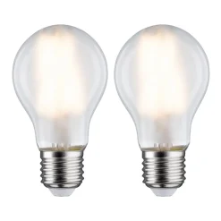 Paulmann LED-pære E27 7W 2 700K matt 2-pakning Clearance