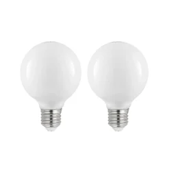 Arcchio LED-pære E27 8W G80 2 700K dimbar, opal, sett med 2 stk| Dimbar Led-Pære|Dimbar Led-Pære