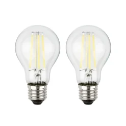 Briloner LED-pære E27 5W klar 3000K 1055 lm energiklasse A 2er| Filament Pærer|Filament Pærer